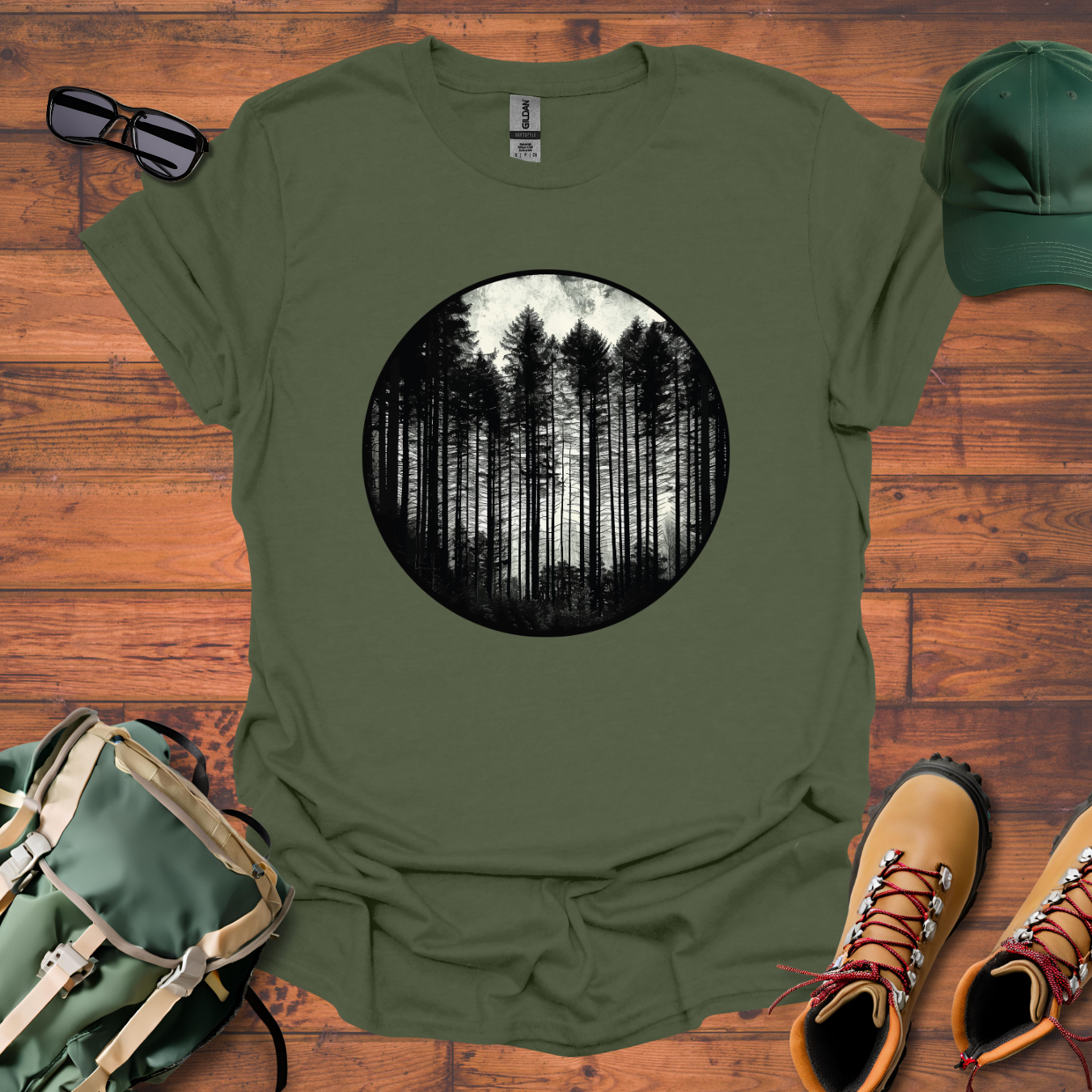 Trees Straight Round Tee - Unisex Softstyle T-Shirt