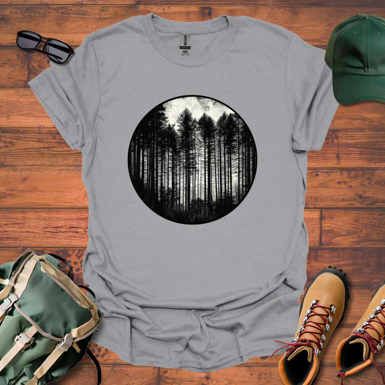 Trees Straight Round Tee - Unisex Softstyle T-Shirt