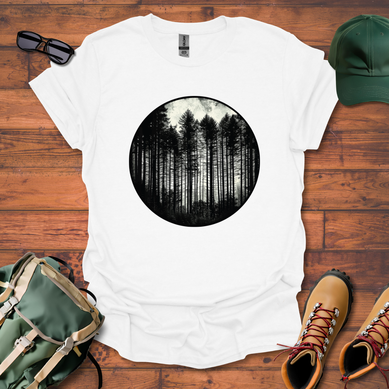 Trees Straight Round Tee - Unisex Softstyle T-Shirt