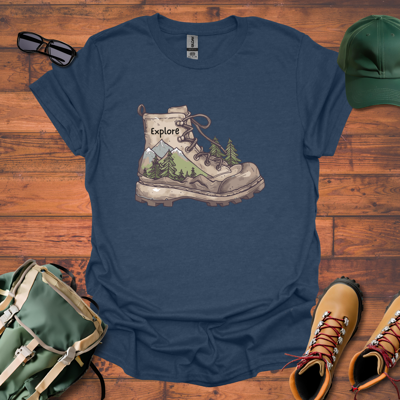 Boot Explore Cartoon Tee - Unisex Softstyle T-Shirt