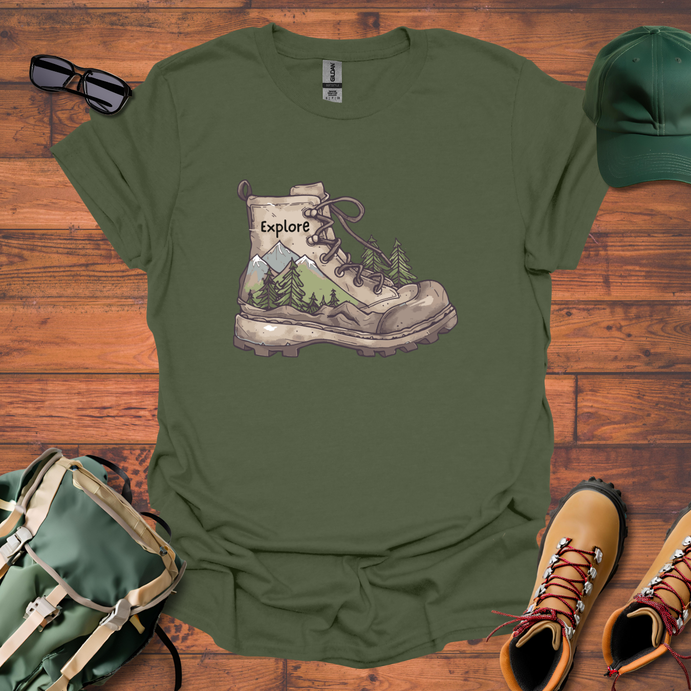 Boot Explore Cartoon Tee - Unisex Softstyle T-Shirt