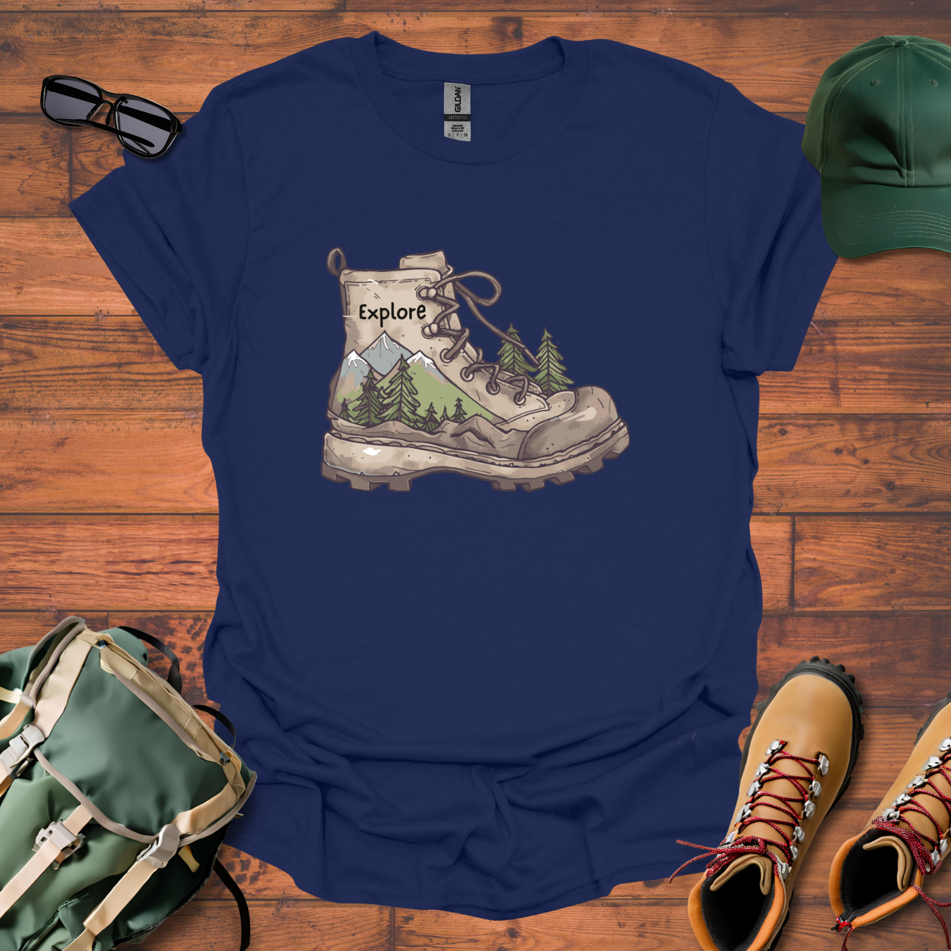 Boot Explore Cartoon Tee - Unisex Softstyle T-Shirt