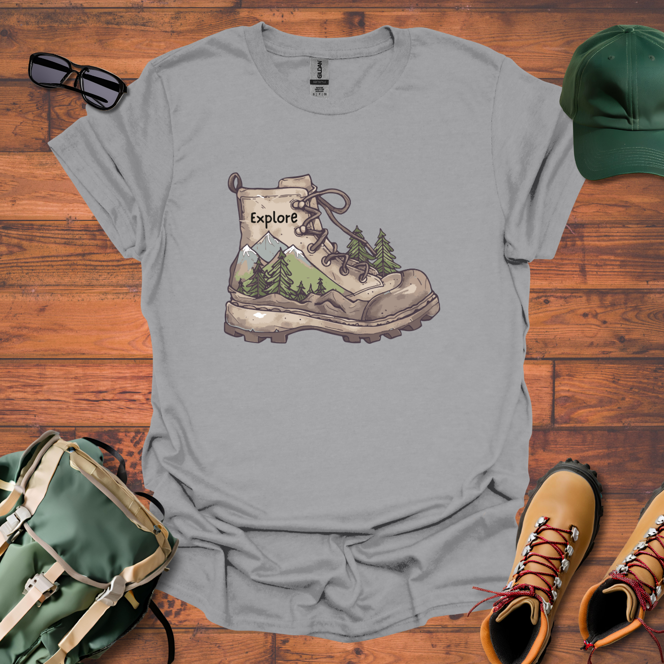 Boot Explore Cartoon Tee - Unisex Softstyle T-Shirt