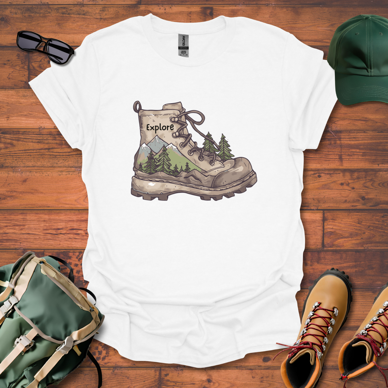 Boot Explore Cartoon Tee - Unisex Softstyle T-Shirt