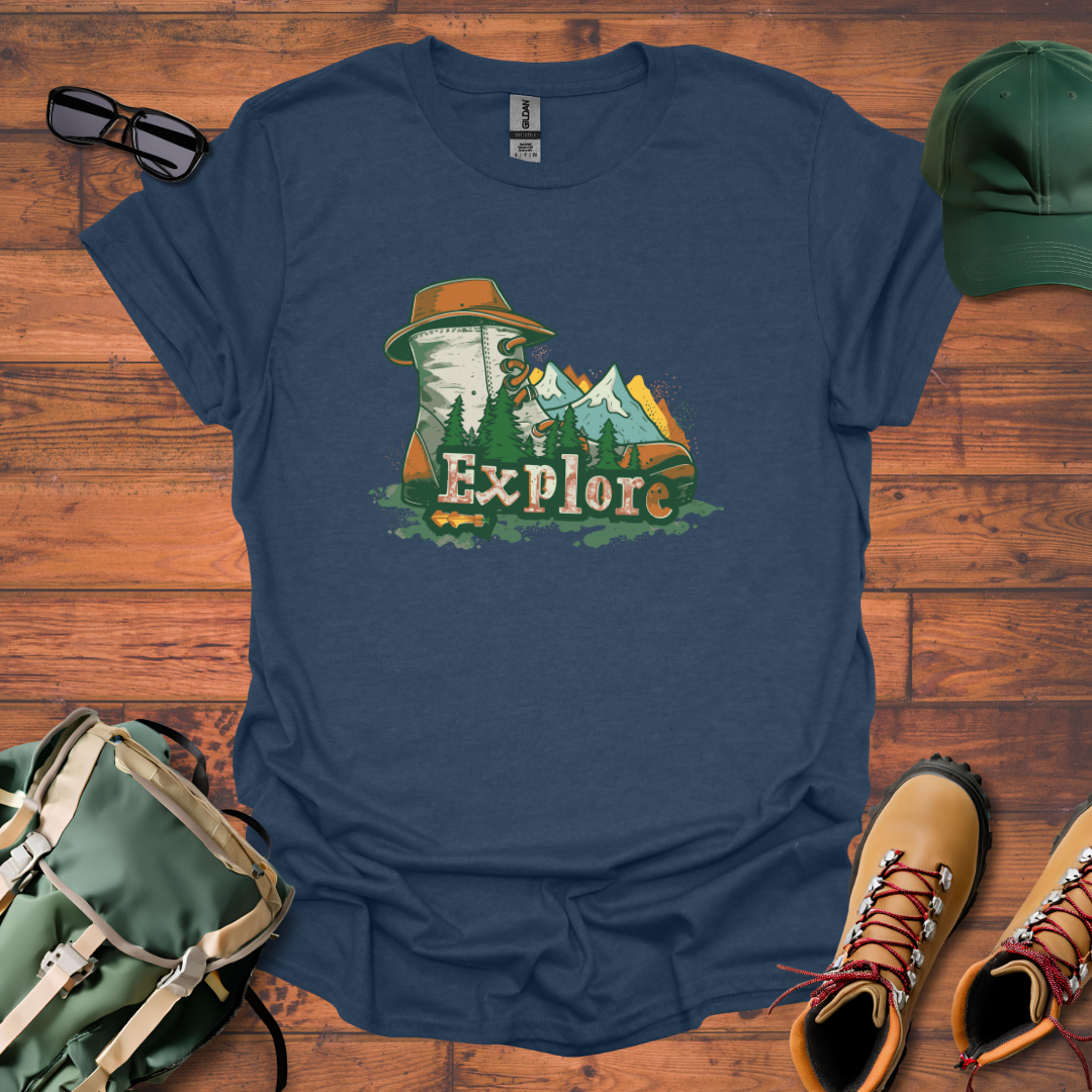 Boot Explore Hat Tee - Unisex Softstyle T-Shirt