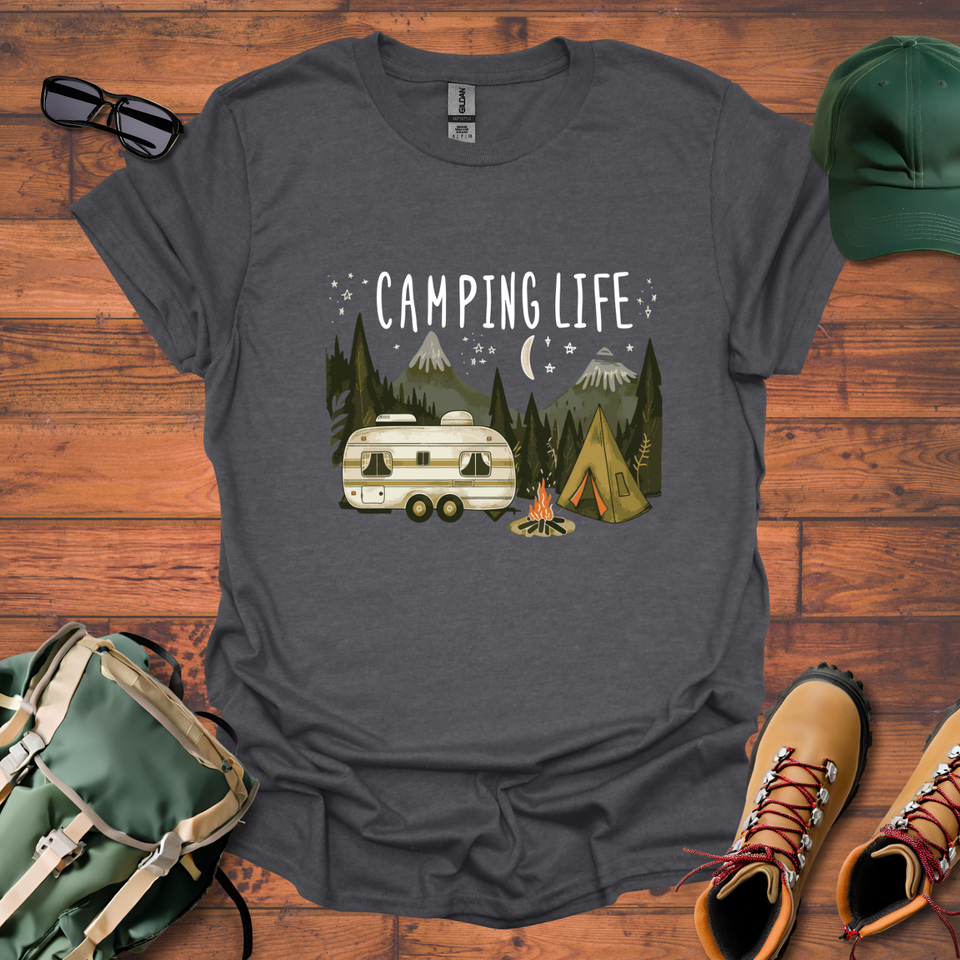 Camping Life 4 Tee - Unisex Softstyle T-Shirt