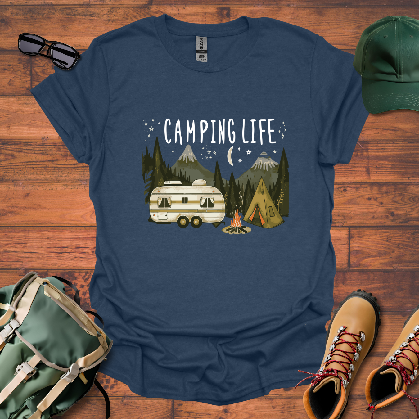 Camping Life 4 Tee - Unisex Softstyle T-Shirt