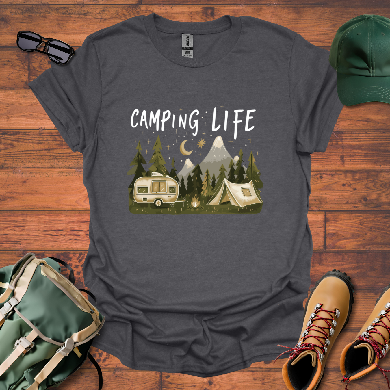 Camping Life 5 Tee - Unisex Softstyle T-Shirt
