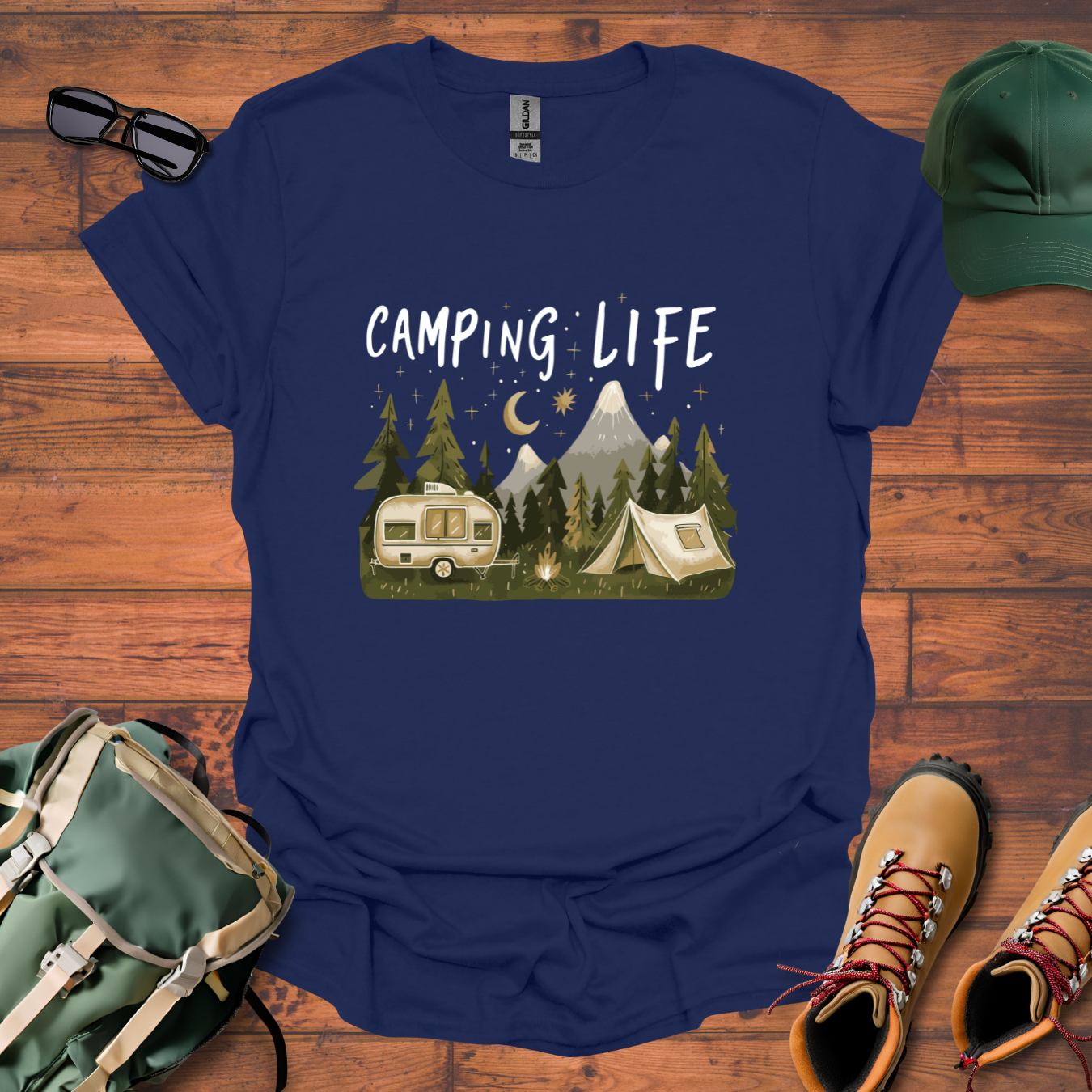 Camping Life 5 Tee - Unisex Softstyle T-Shirt