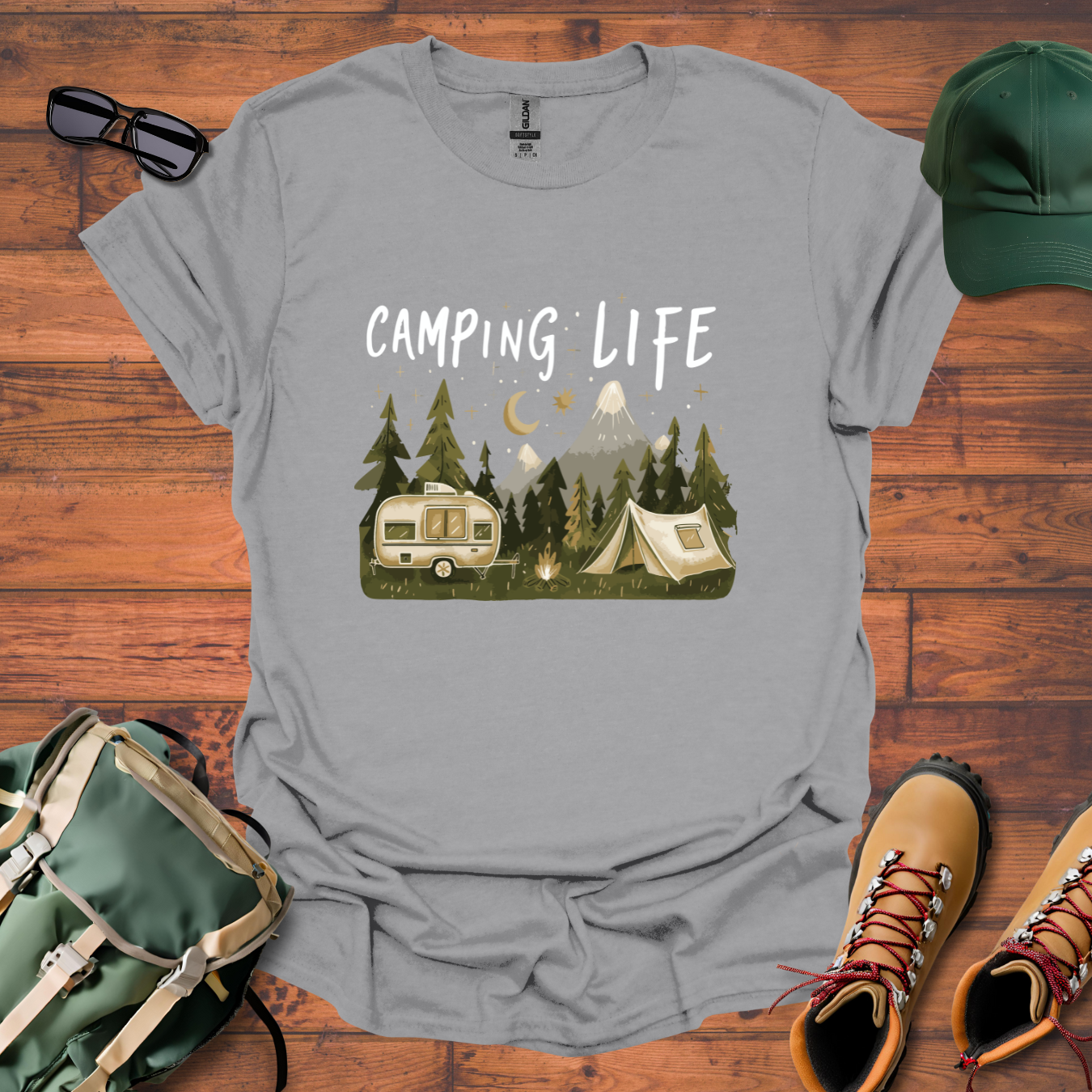 Camping Life 5 Tee - Unisex Softstyle T-Shirt