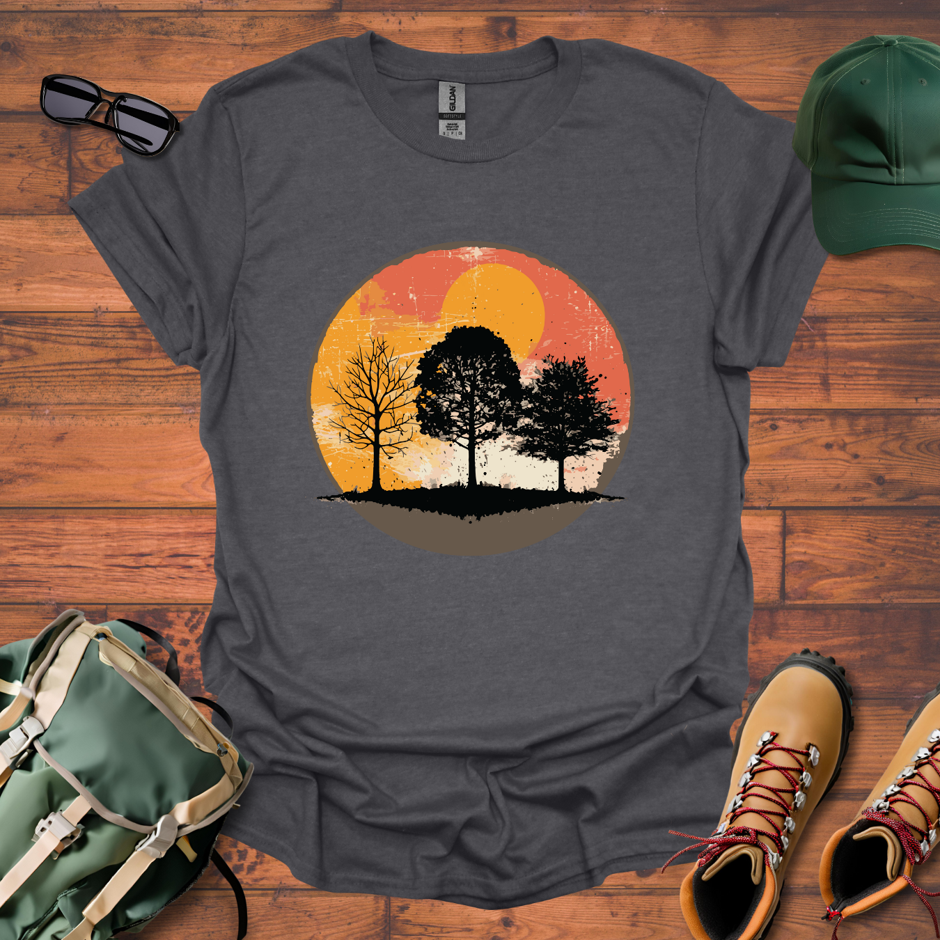 Three Trees Sun Tee - Unisex Softstyle T-Shirt