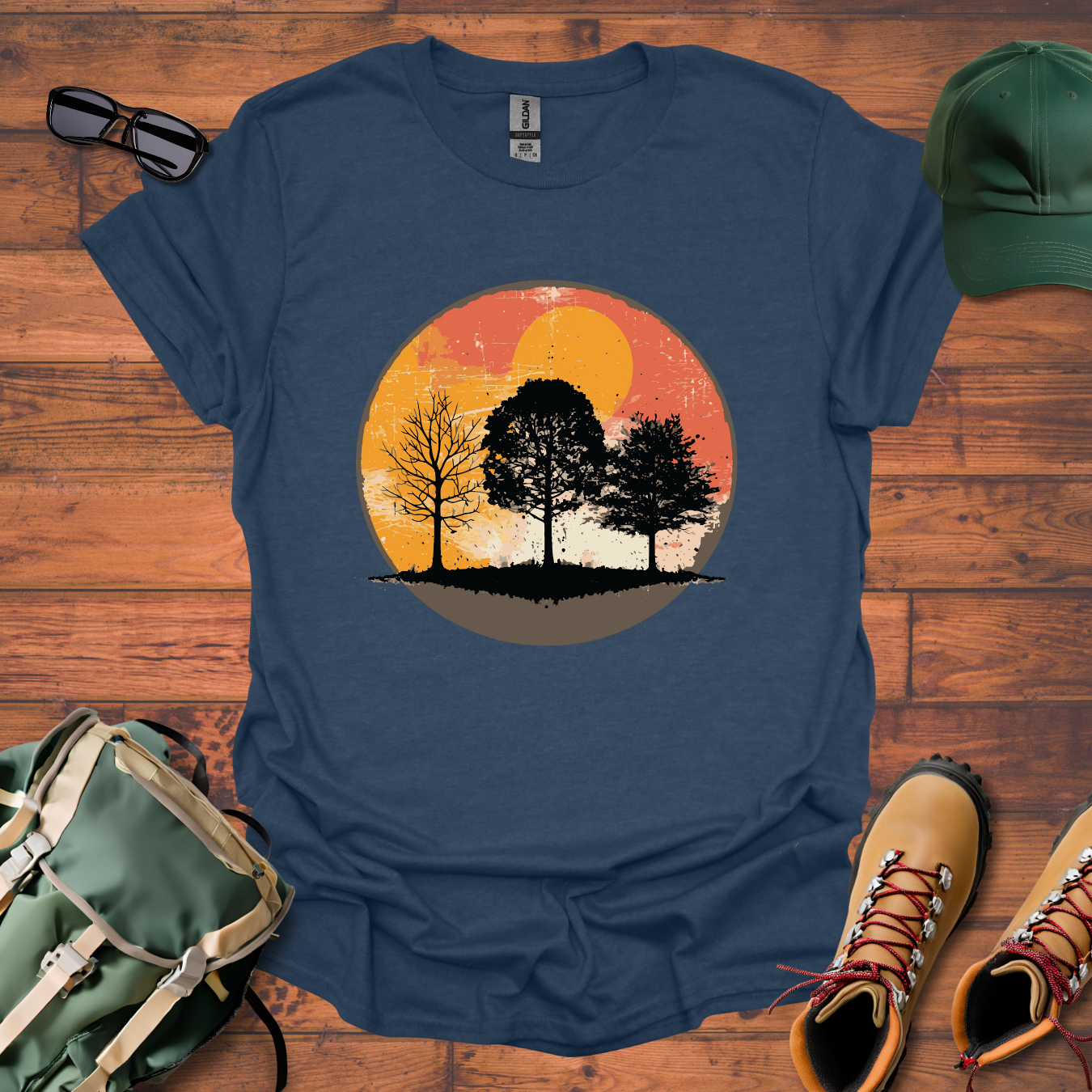 Three Trees Sun Tee - Unisex Softstyle T-Shirt