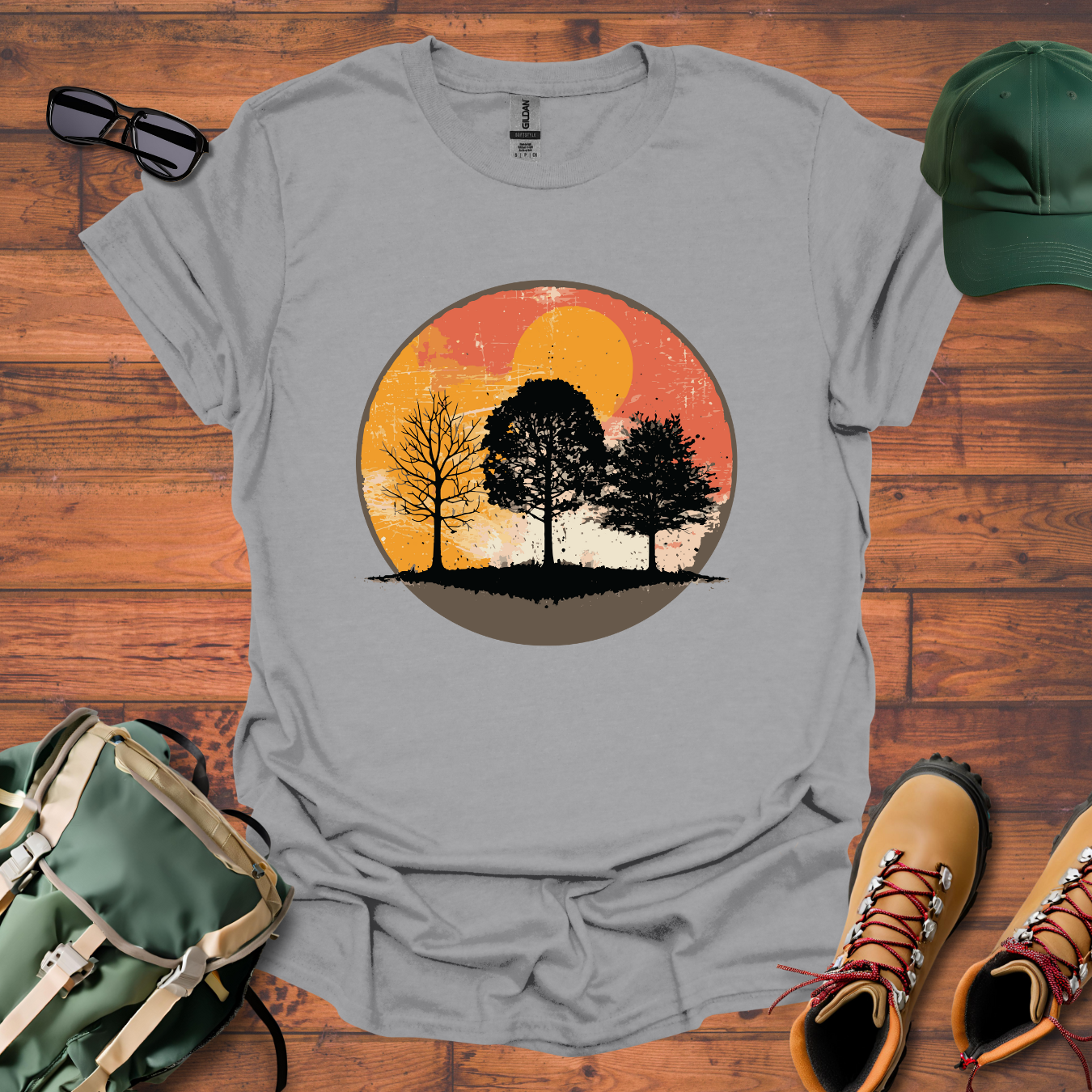 Three Trees Sun Tee - Unisex Softstyle T-Shirt