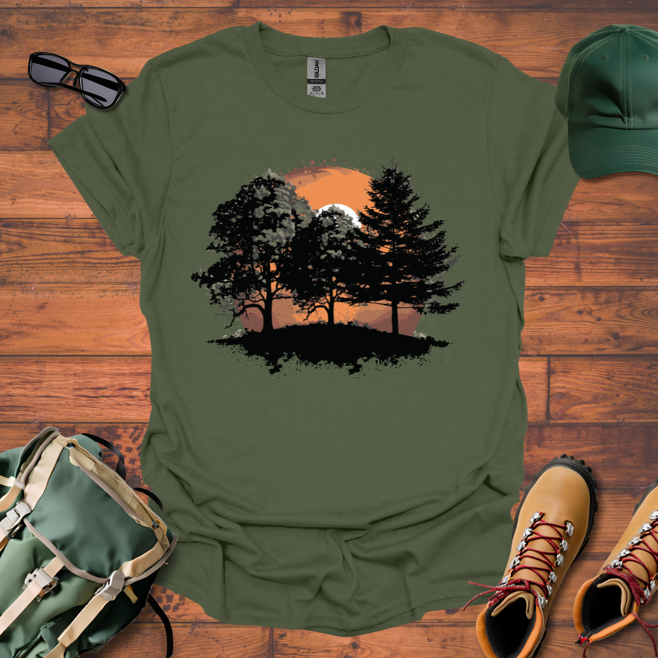 Three Trees Sun 2 Tee - Unisex Softstyle T-Shirt