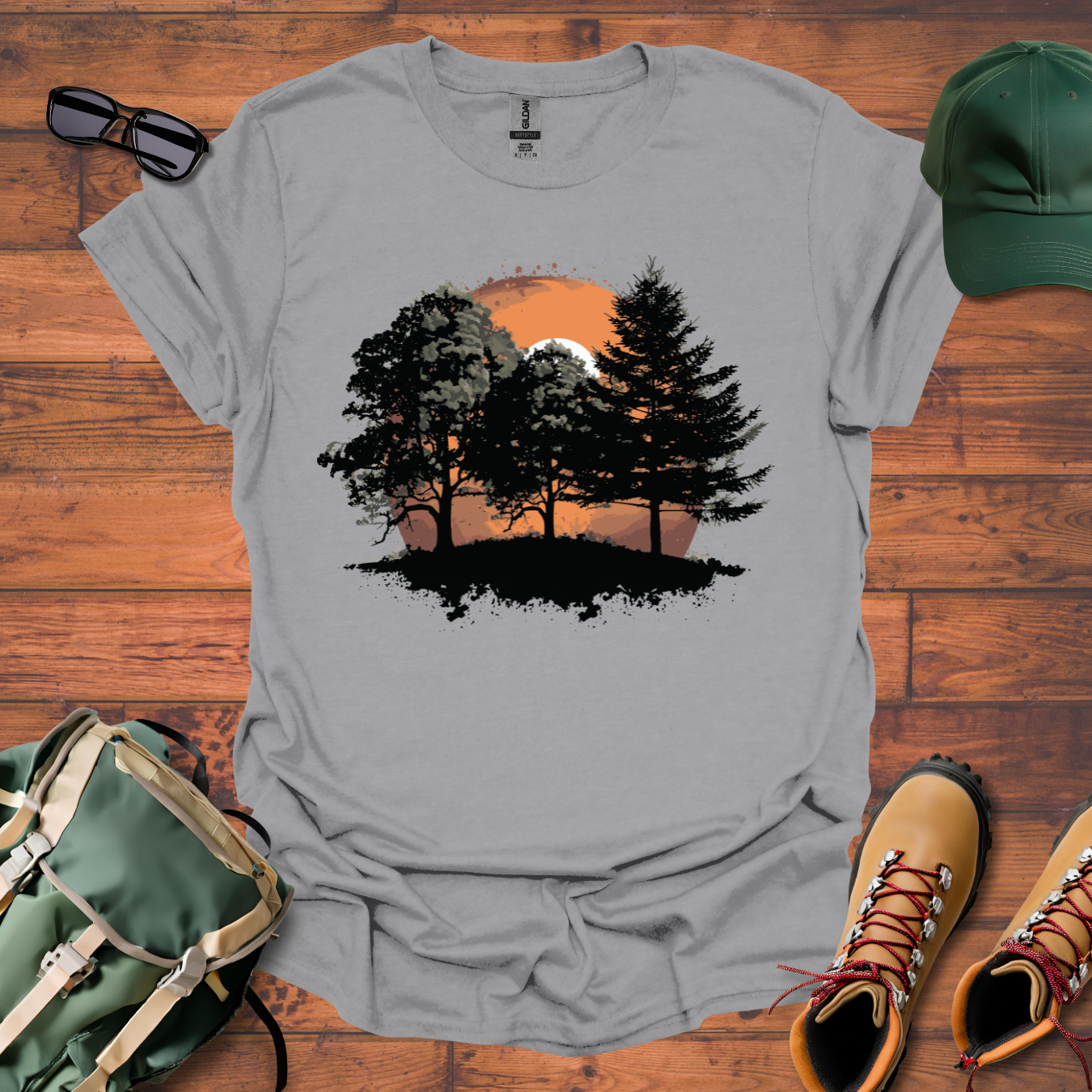 Three Trees Sun 2 Tee - Unisex Softstyle T-Shirt
