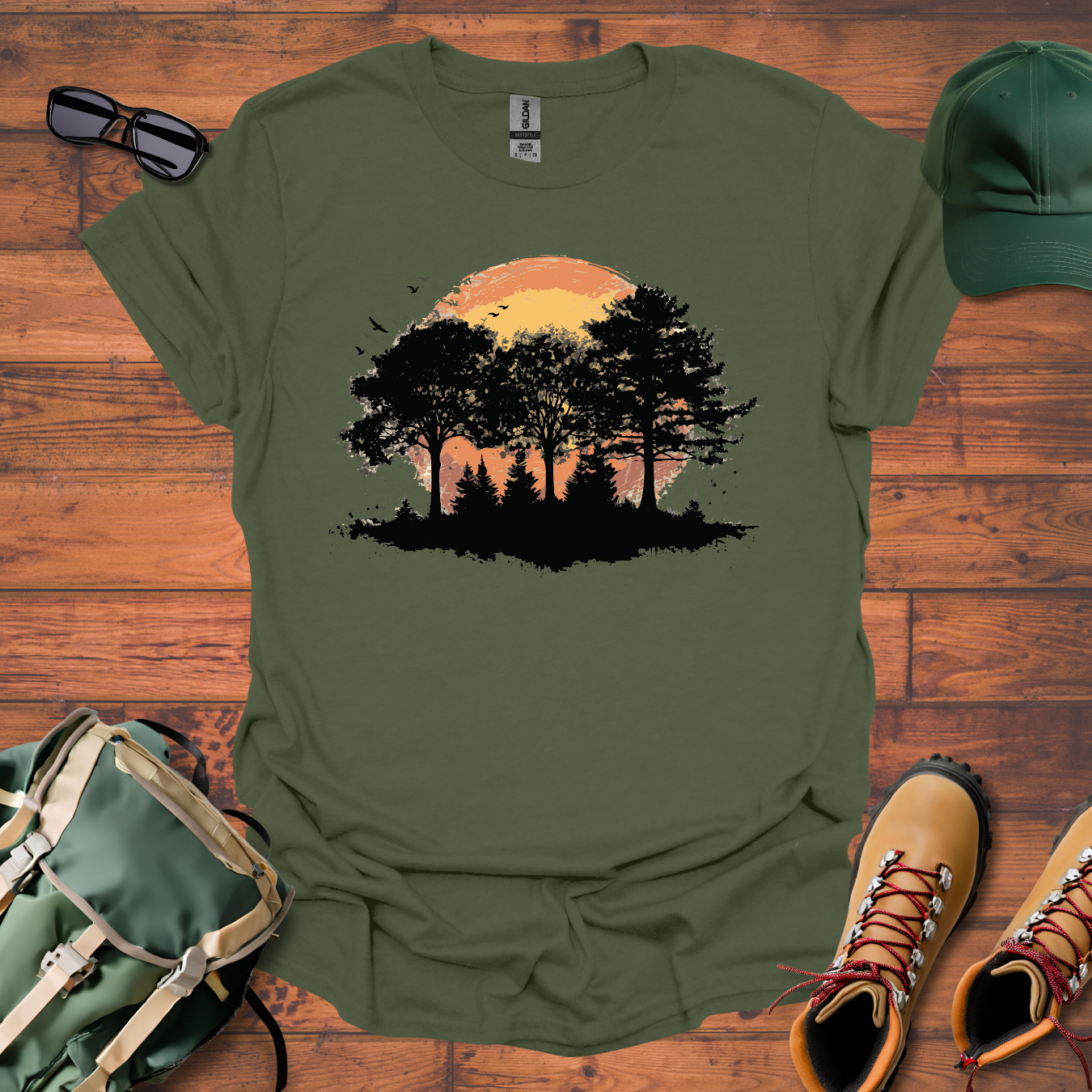 Three Trees Sun 3 Tee - Unisex Softstyle T-Shirt