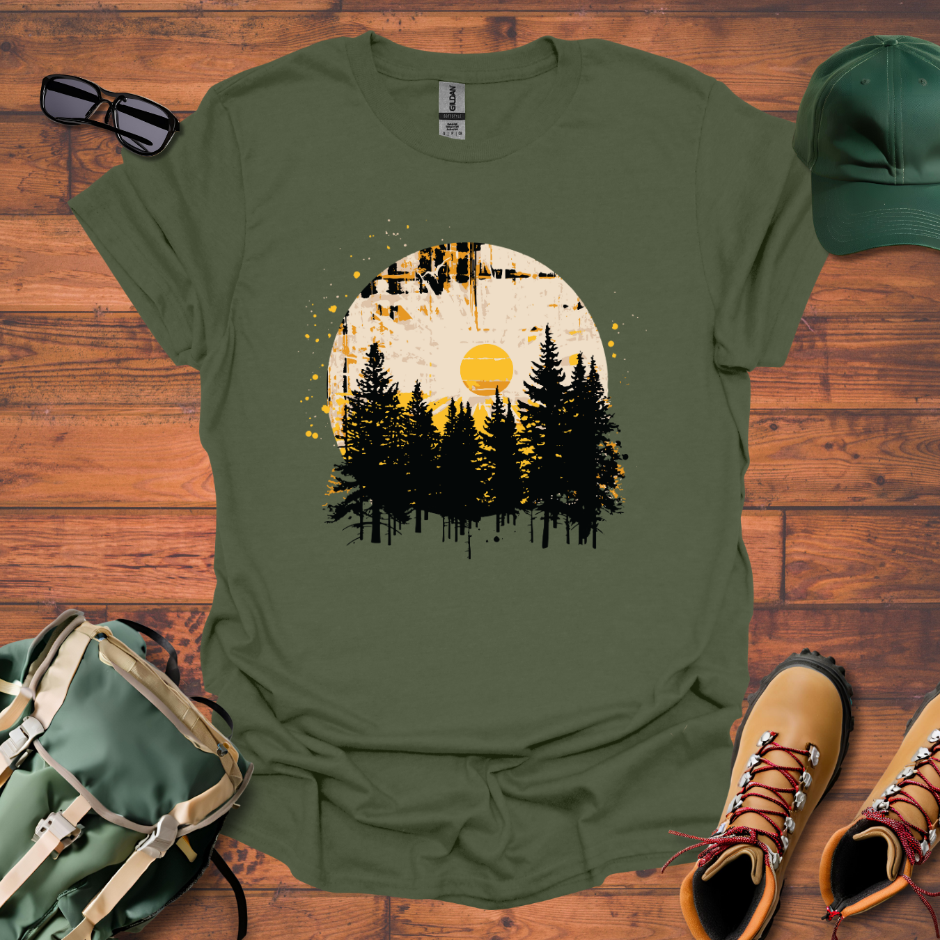 Sun Trees Golden Tee - Unisex Softstyle T-Shirt