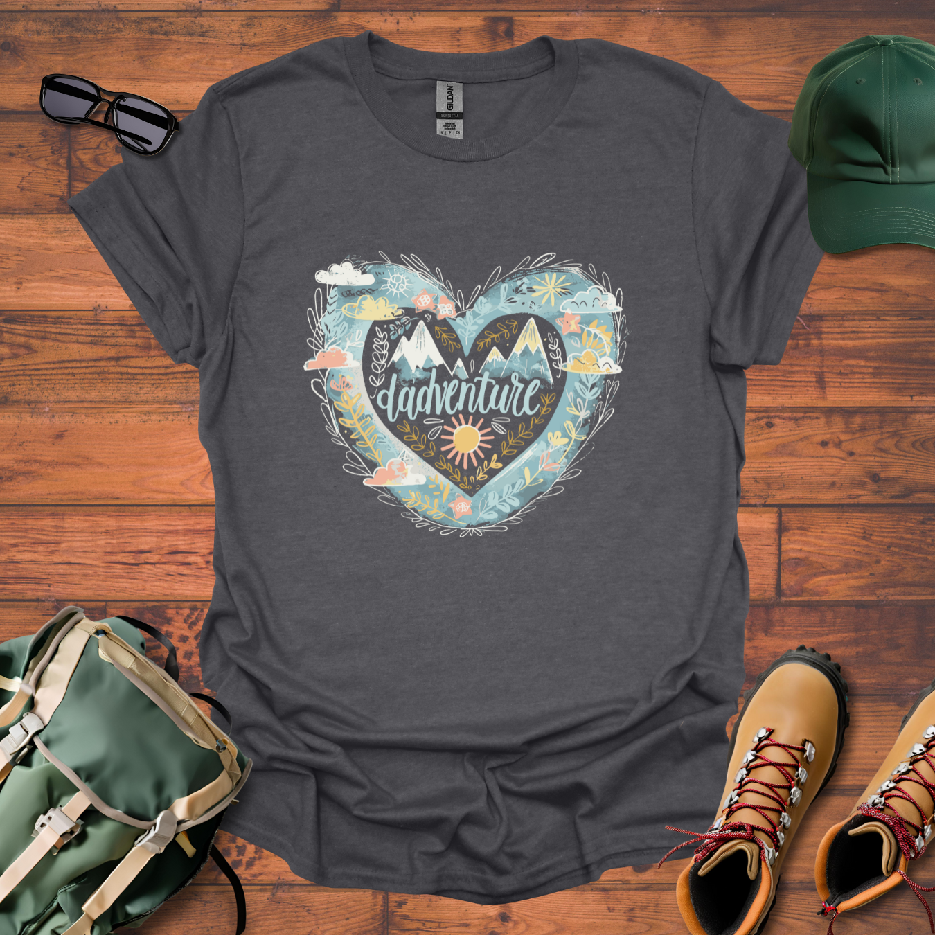 Dadventure Heart Tee - Unisex Softstyle T-Shirt