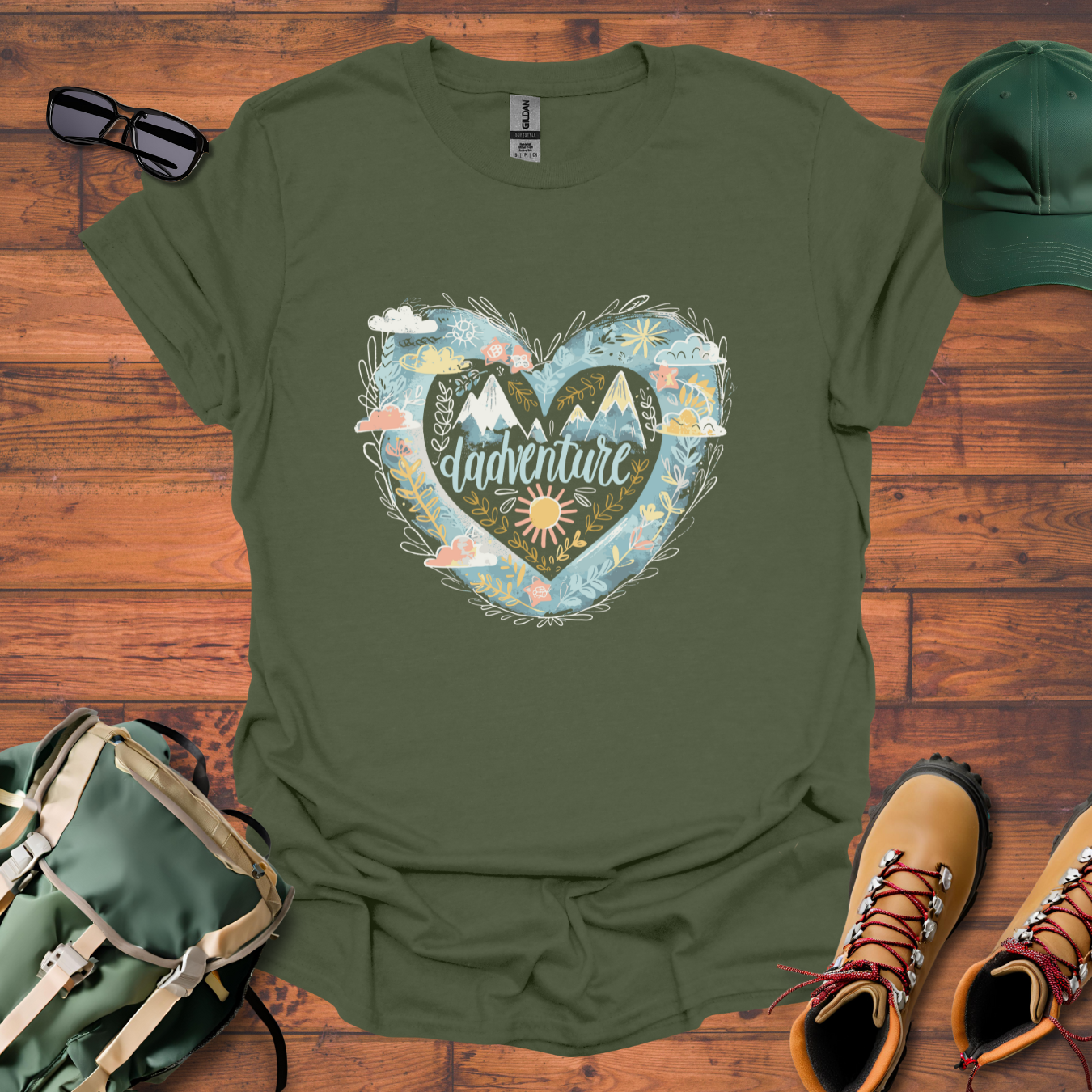 Dadventure Heart Tee - Unisex Softstyle T-Shirt