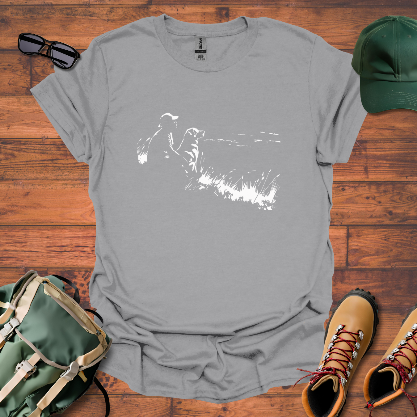 Man Dog Hillside 2 Tee - Unisex Softstyle T-Shirt