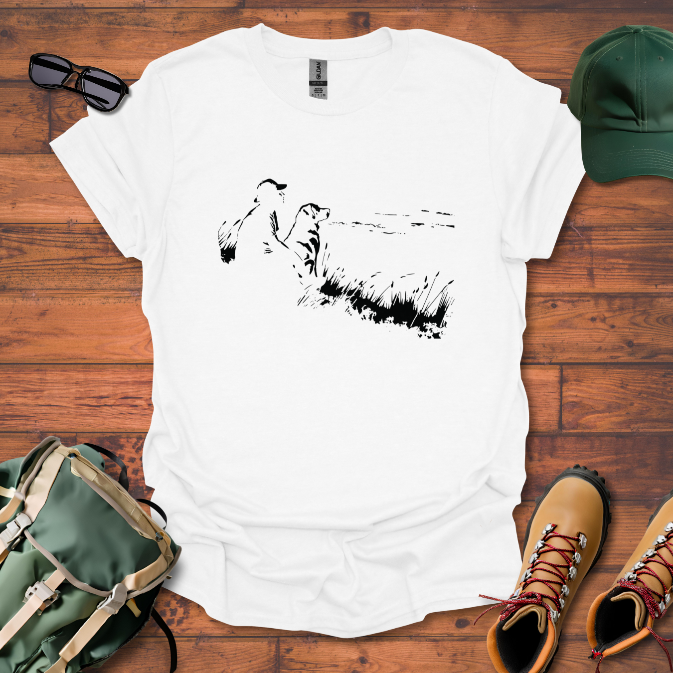 Man Dog Hillside 2 Tee - Unisex Softstyle T-Shirt