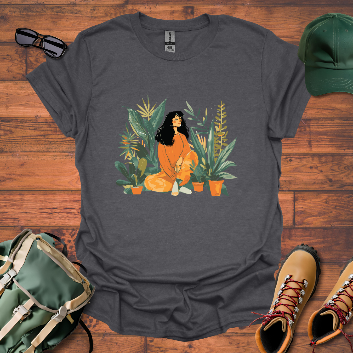 Woman Plants 3 Tee - Unisex Softstyle T-Shirt