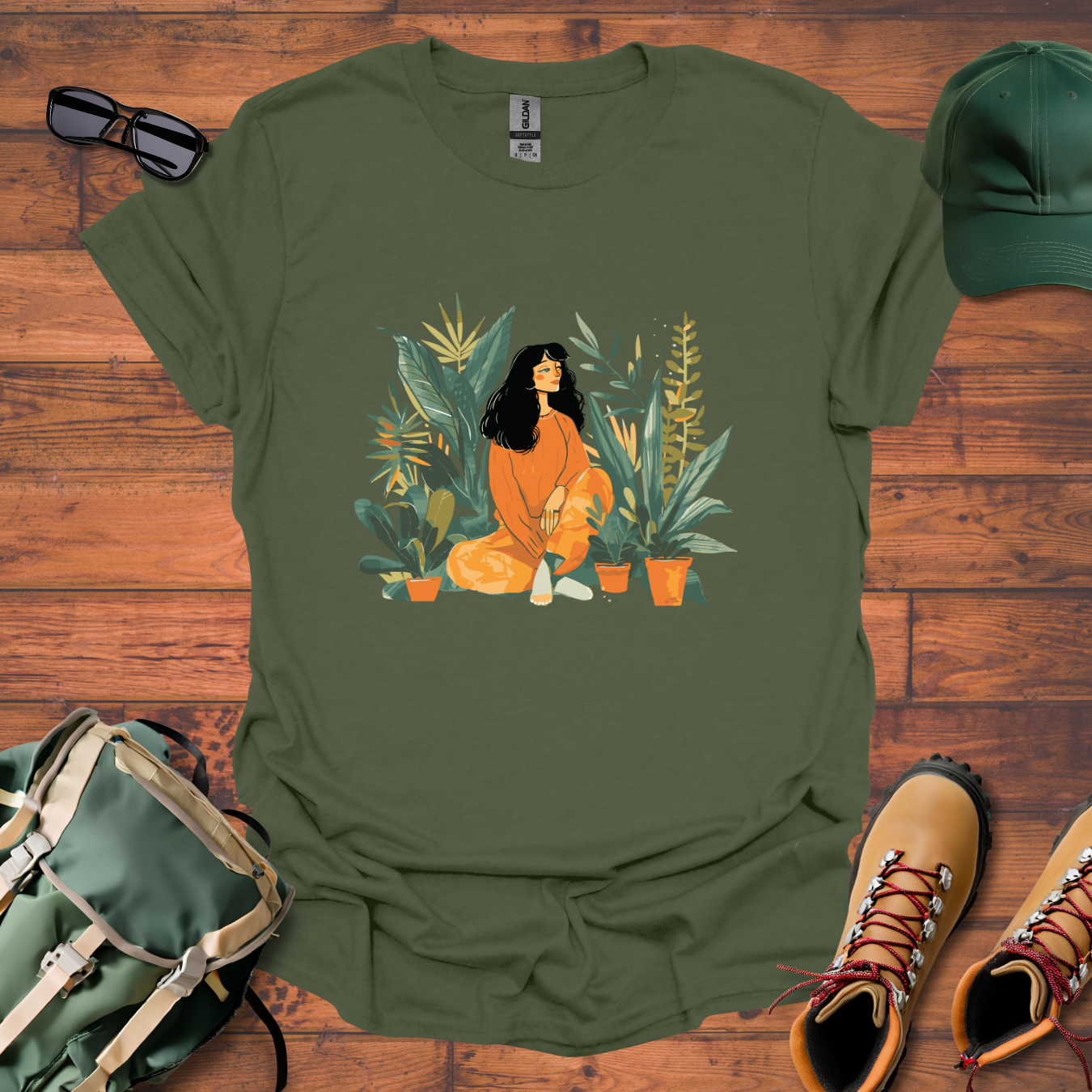 Woman Plants 3 Tee - Unisex Softstyle T-Shirt