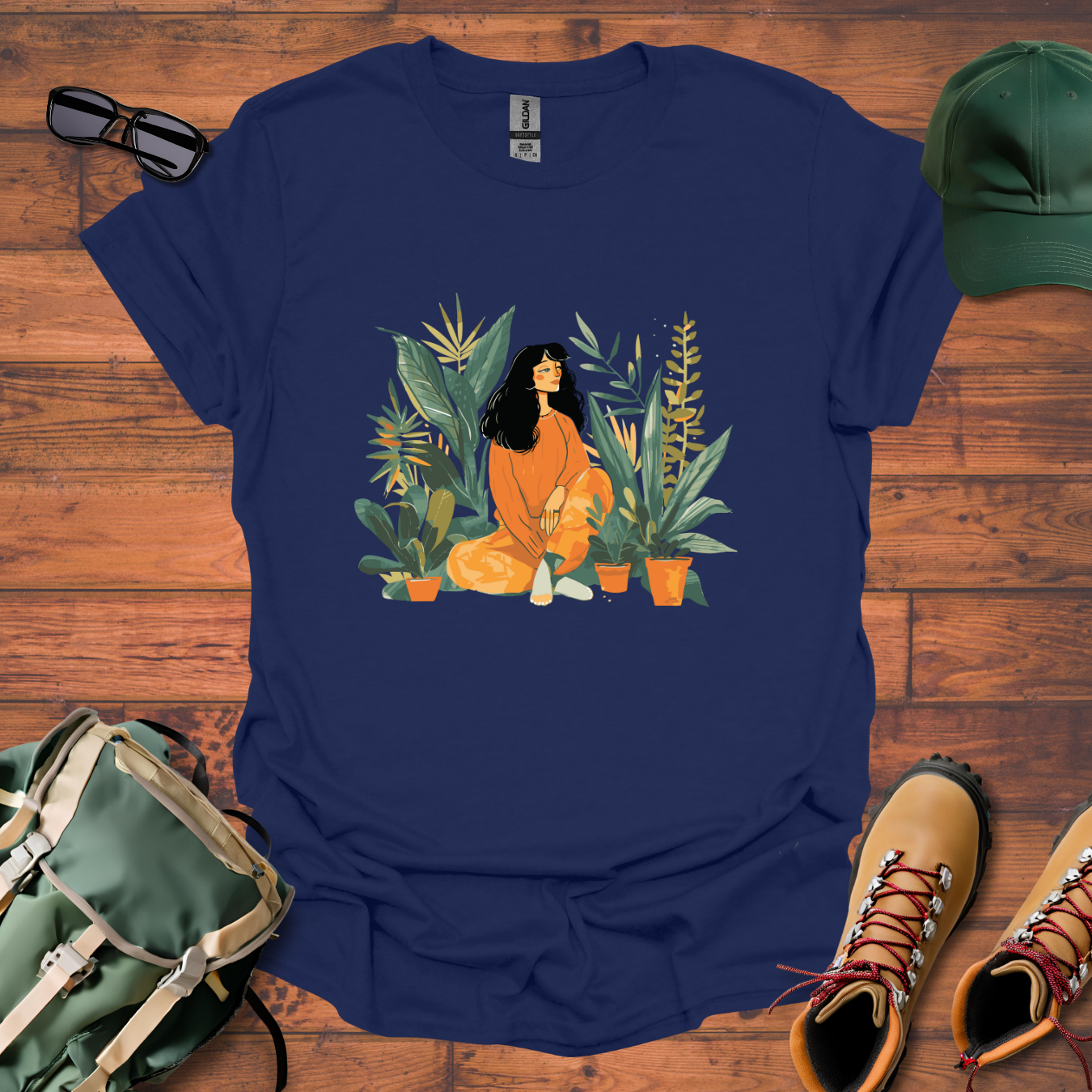 Woman Plants 3 Tee - Unisex Softstyle T-Shirt