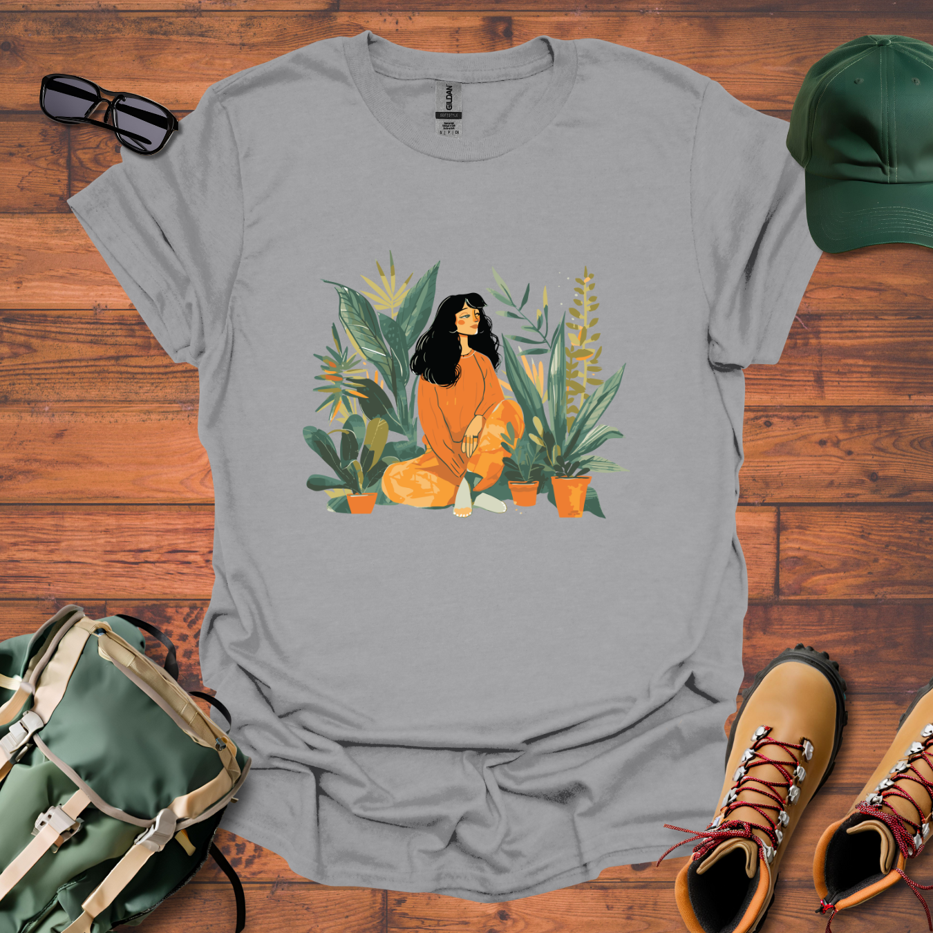 Woman Plants 3 Tee - Unisex Softstyle T-Shirt