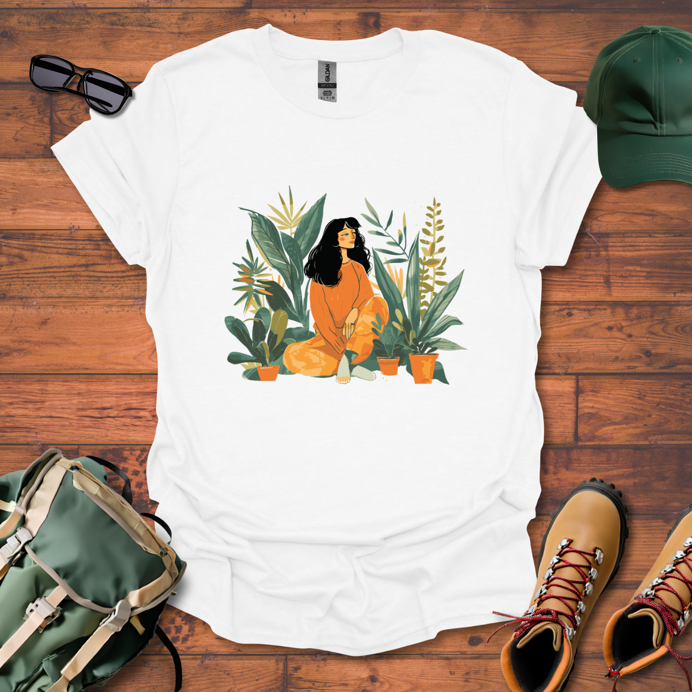 Woman Plants 3 Tee - Unisex Softstyle T-Shirt