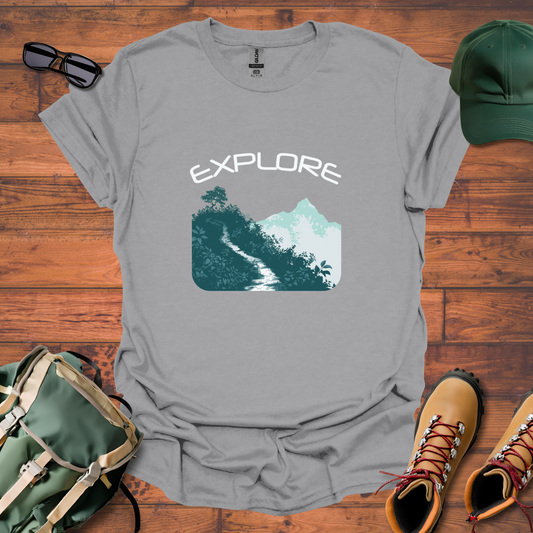 Explore Trail Mountains 2 Tee - Unisex Softstyle T-Shirt