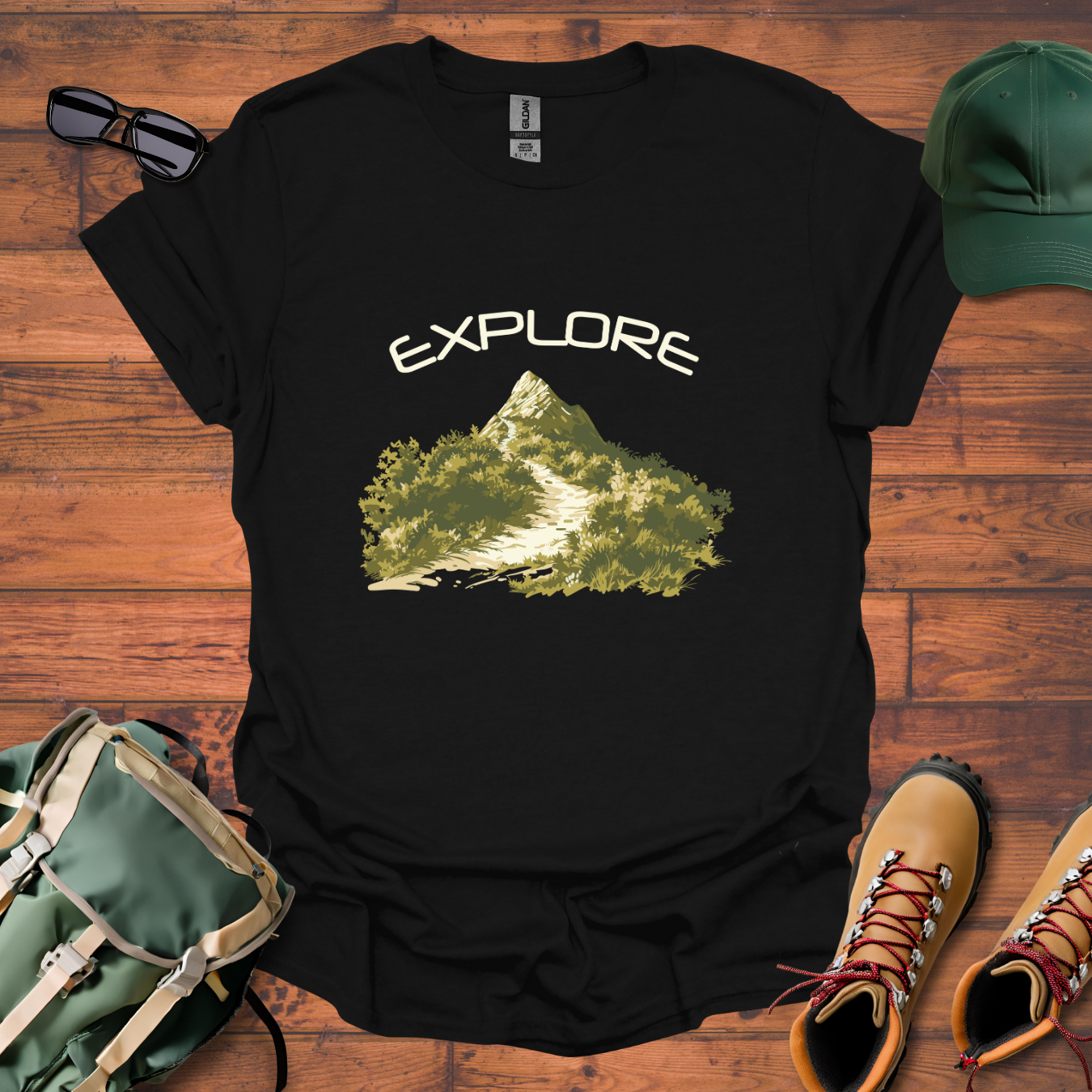 Explore Trail Mountains 3 Tee - Unisex Softstyle T-Shirt