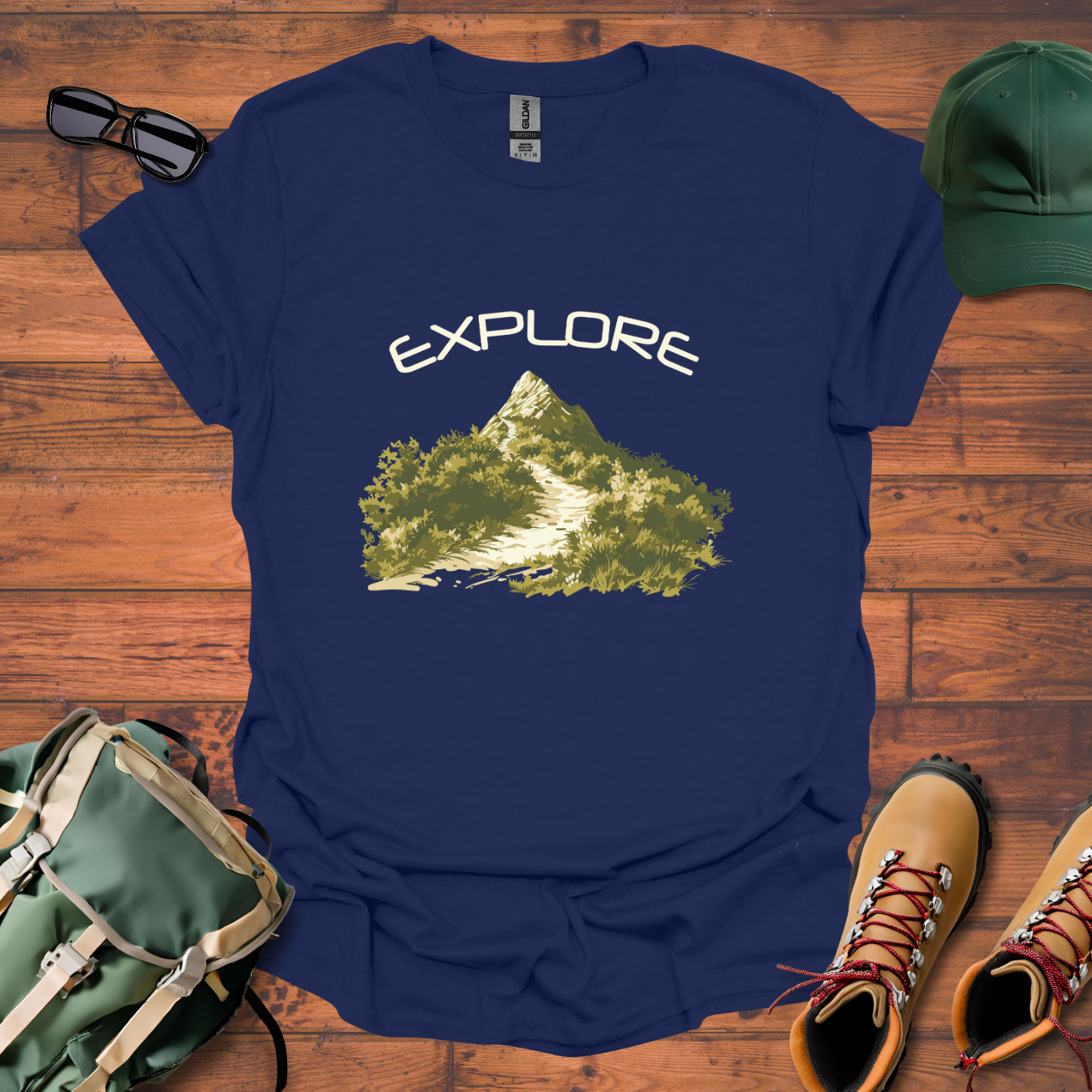 Explore Trail Mountains 3 Tee - Unisex Softstyle T-Shirt