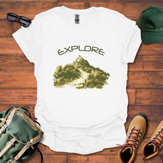 Explore Trail Mountains 3 Tee - Unisex Softstyle T-Shirt