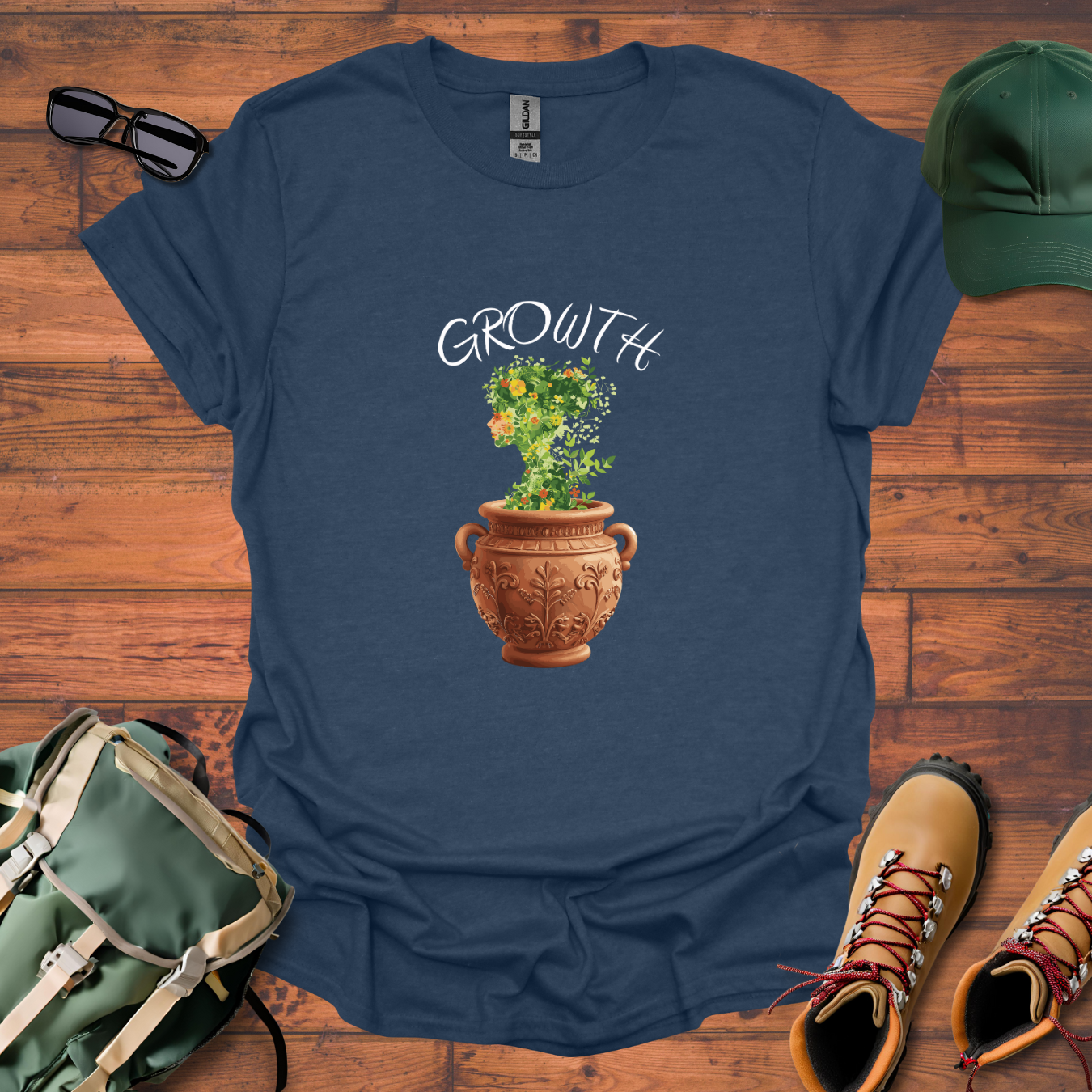 Woman Plant Vase 2 Tee - Unisex Softstyle T-Shirt