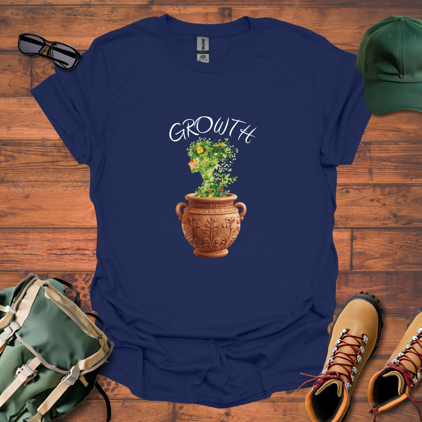 Woman Plant Vase 2 Tee - Unisex Softstyle T-Shirt