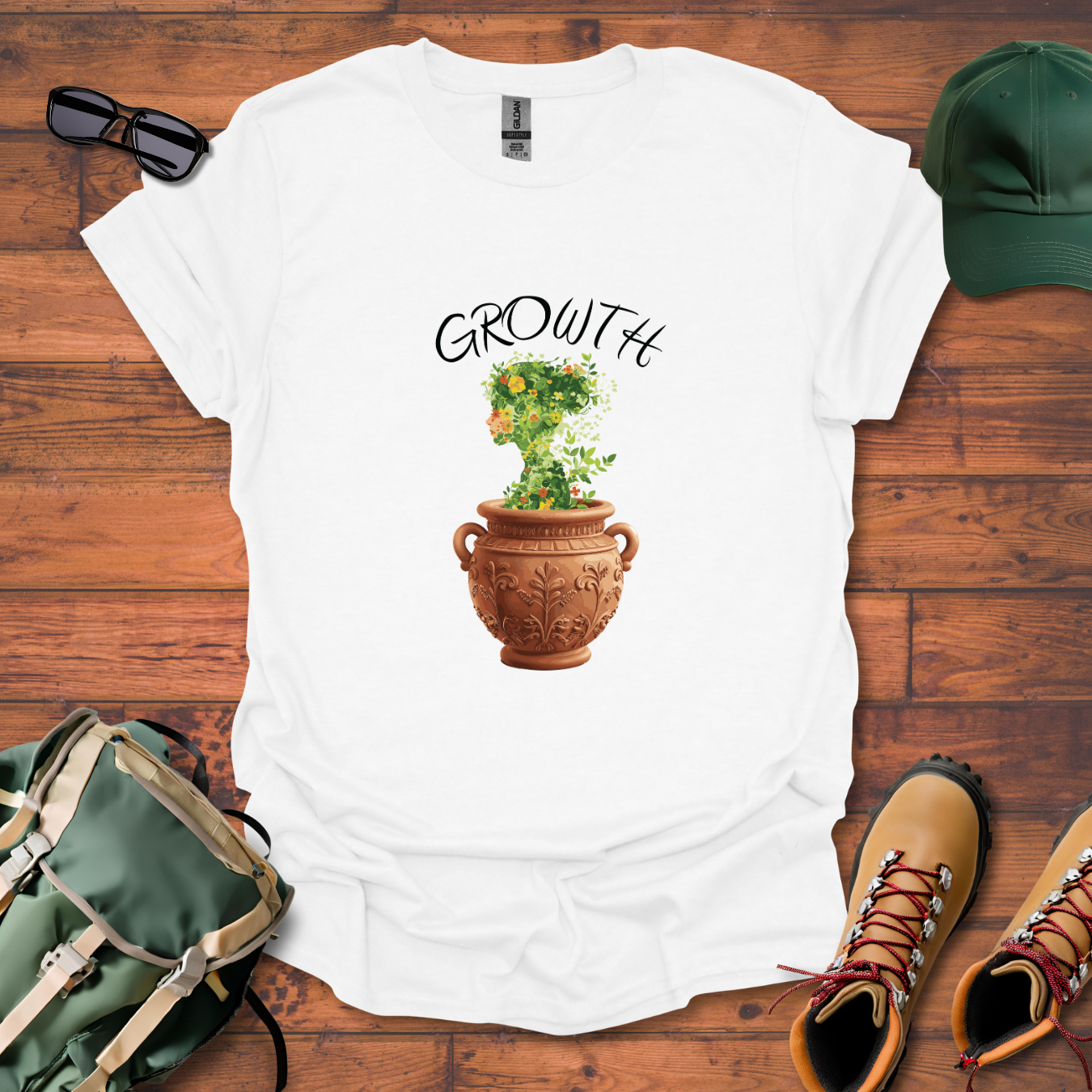 Woman Plant Vase 2 Tee - Unisex Softstyle T-Shirt