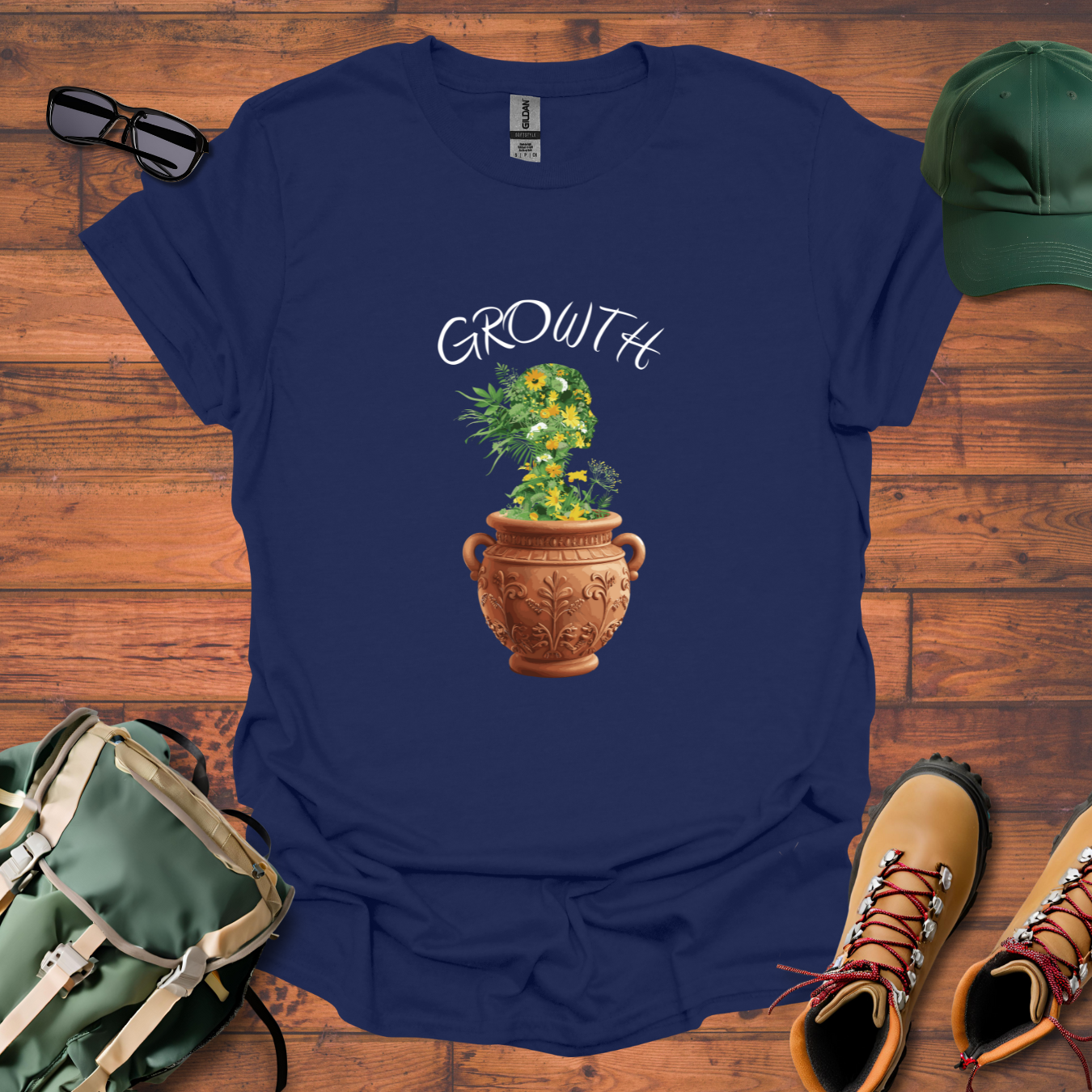 Woman Plant Vase 3 Tee - Unisex Softstyle T-Shirt