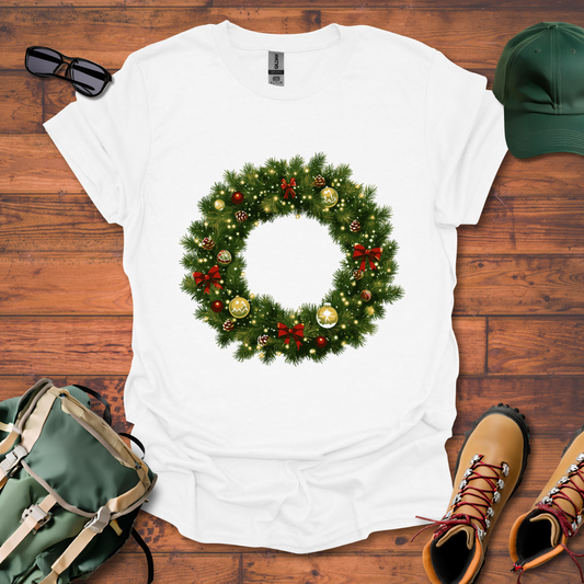 Christmas Wreath Tee - Unisex Softstyle T-Shirt