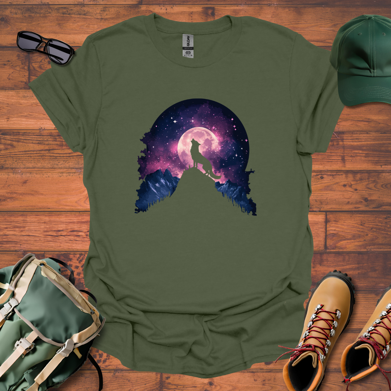 Wolf Mountain Tee - Unisex Softstyle T-Shirt