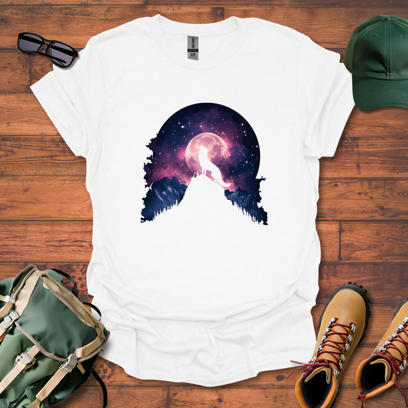 Wolf Mountain Tee - Unisex Softstyle T-Shirt
