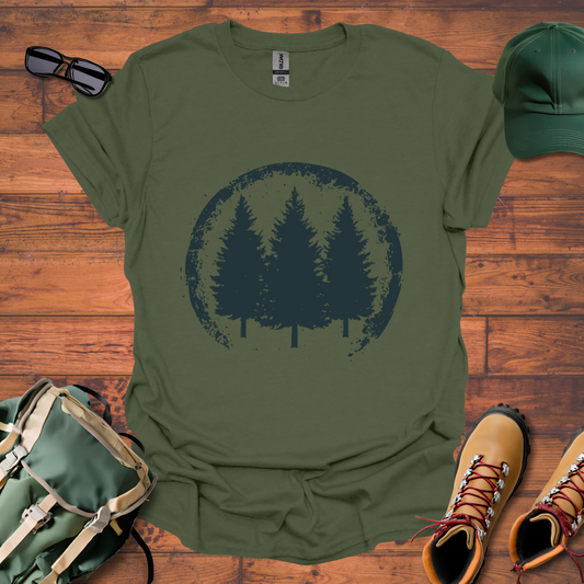 Three Trees Green Tee - Unisex Softstyle T-Shirt