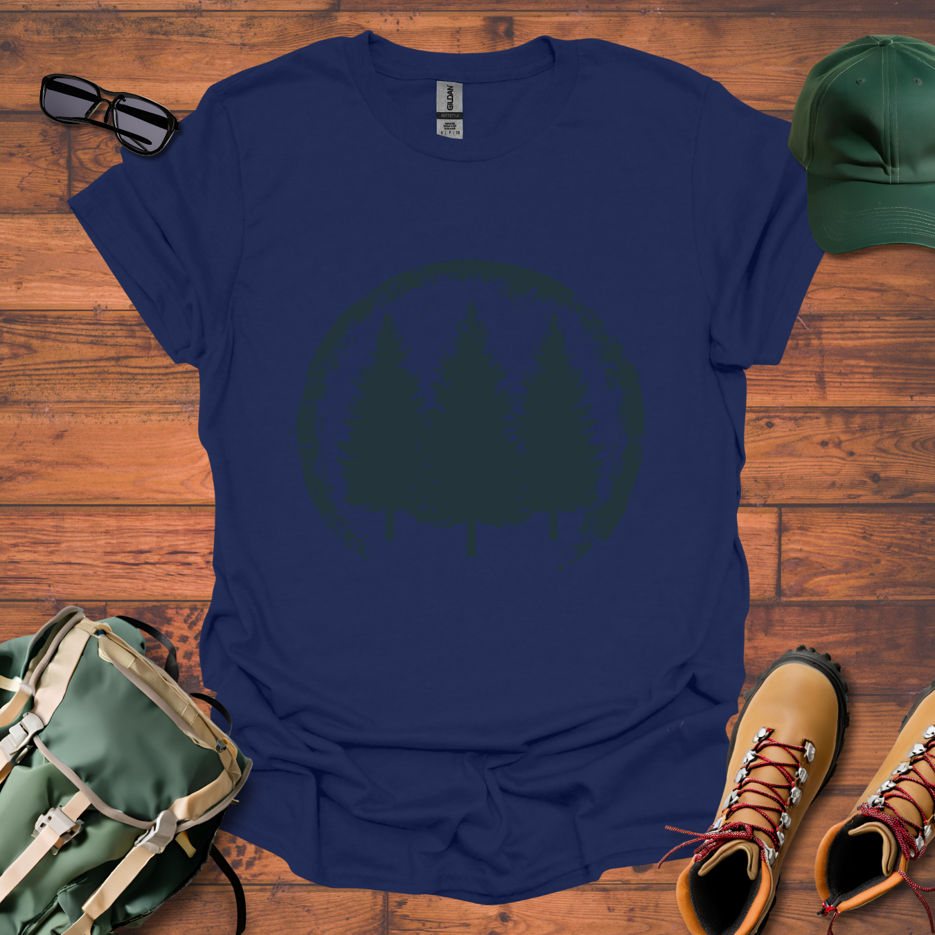 Three Trees Green Tee - Unisex Softstyle T-Shirt