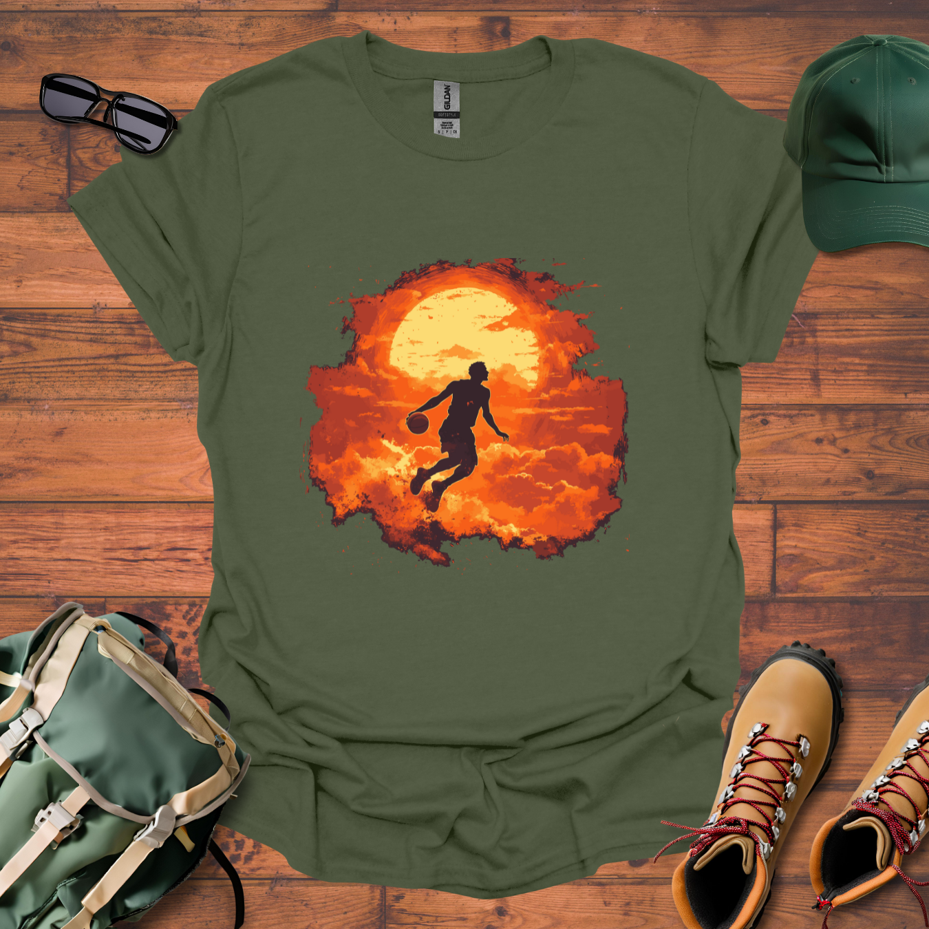 Basketball Sun Tee - Unisex Softstyle T-Shirt