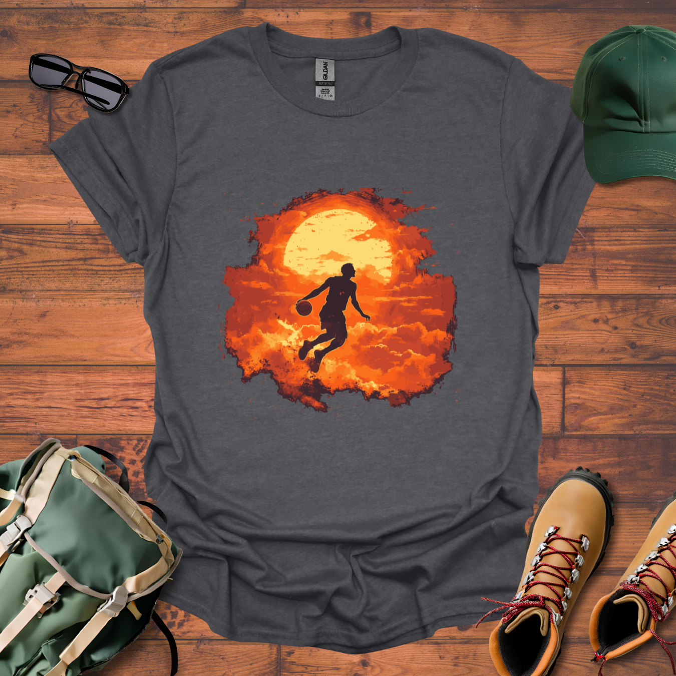 Basketball Sun Tee - Unisex Softstyle T-Shirt