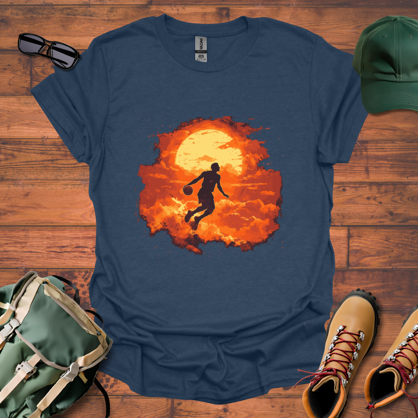 Basketball Sun Tee - Unisex Softstyle T-Shirt