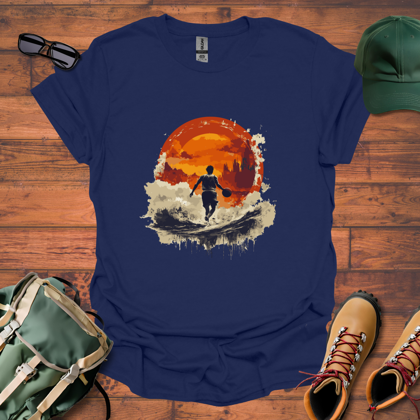 Basketball City Sun Storm Tee - Unisex Softstyle T-Shirt