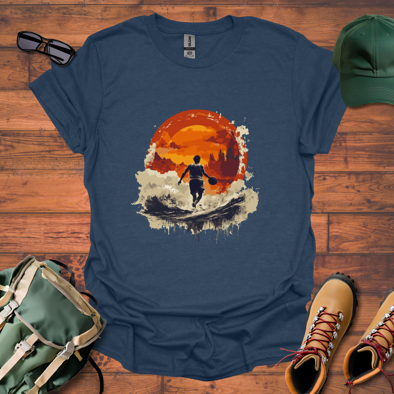 Basketball City Sun Storm Tee - Unisex Softstyle T-Shirt
