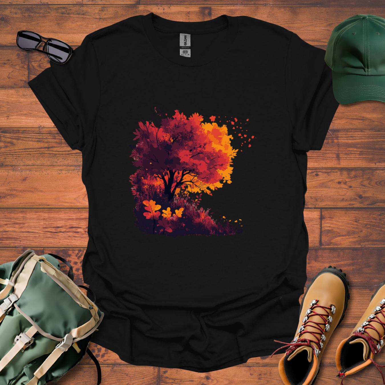 Red Tree Hillside 2 Tee - Unisex Softstyle T-Shirt