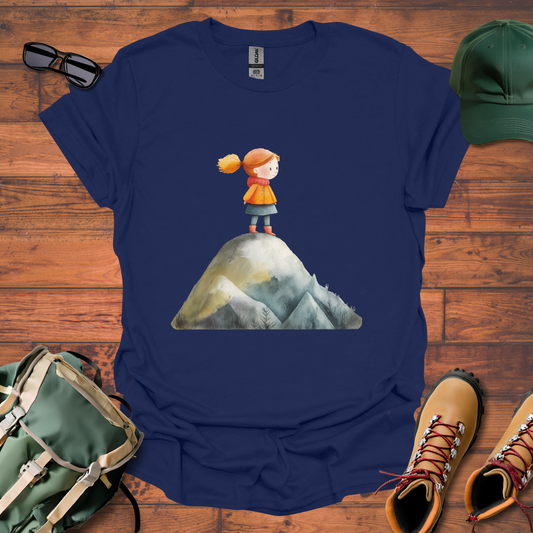 Hiker Girl Mountain 2 Tee - Unisex Softstyle T-Shirt